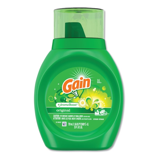 Gain Laundry Detergent, 25 oz Bottle, Liquid, Gain Original, 6 PK 12783 - main
